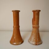 Set of 2 sandstone candle holders