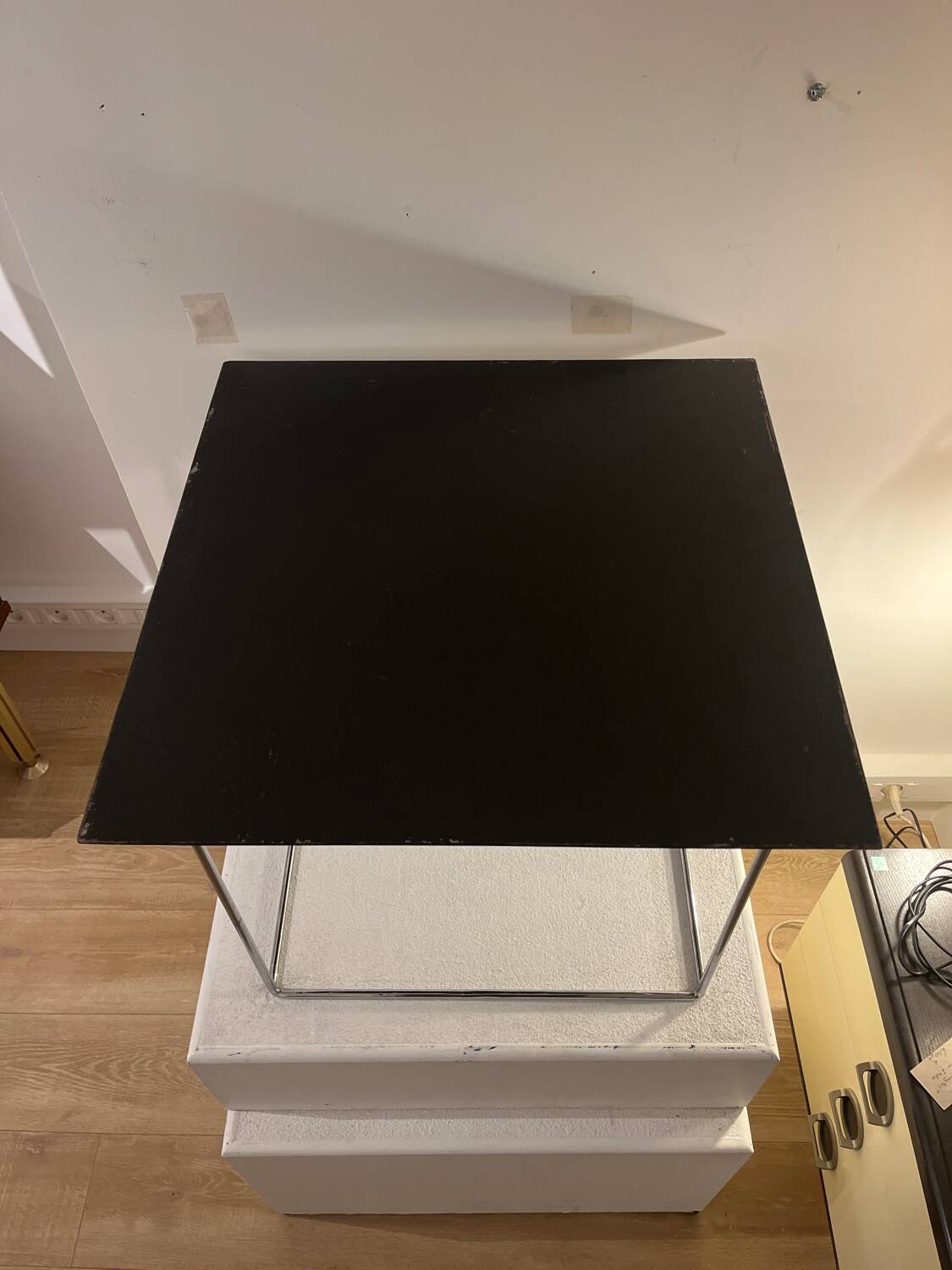 Vintage inverted pyramid tray coffee table