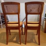 Pair of Art Nouveau caned chairs
