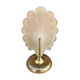 Shell lamp shell frosted glass and art deco brass