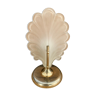 Shell lamp shell frosted glass and art deco brass