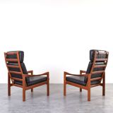 Mid-Century Teak Lounge Chairs by Illum Wikkelsø for Niels Eilersen, 1960s.