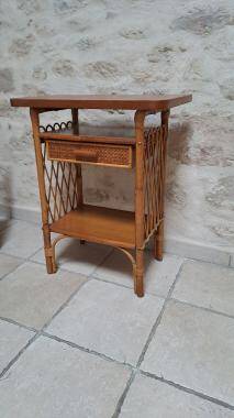 Rattan bedside