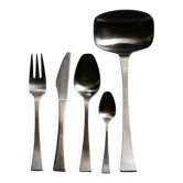 GUY DEGRENNE STAINLESS STEEL CUTLERY SET, 1970s
