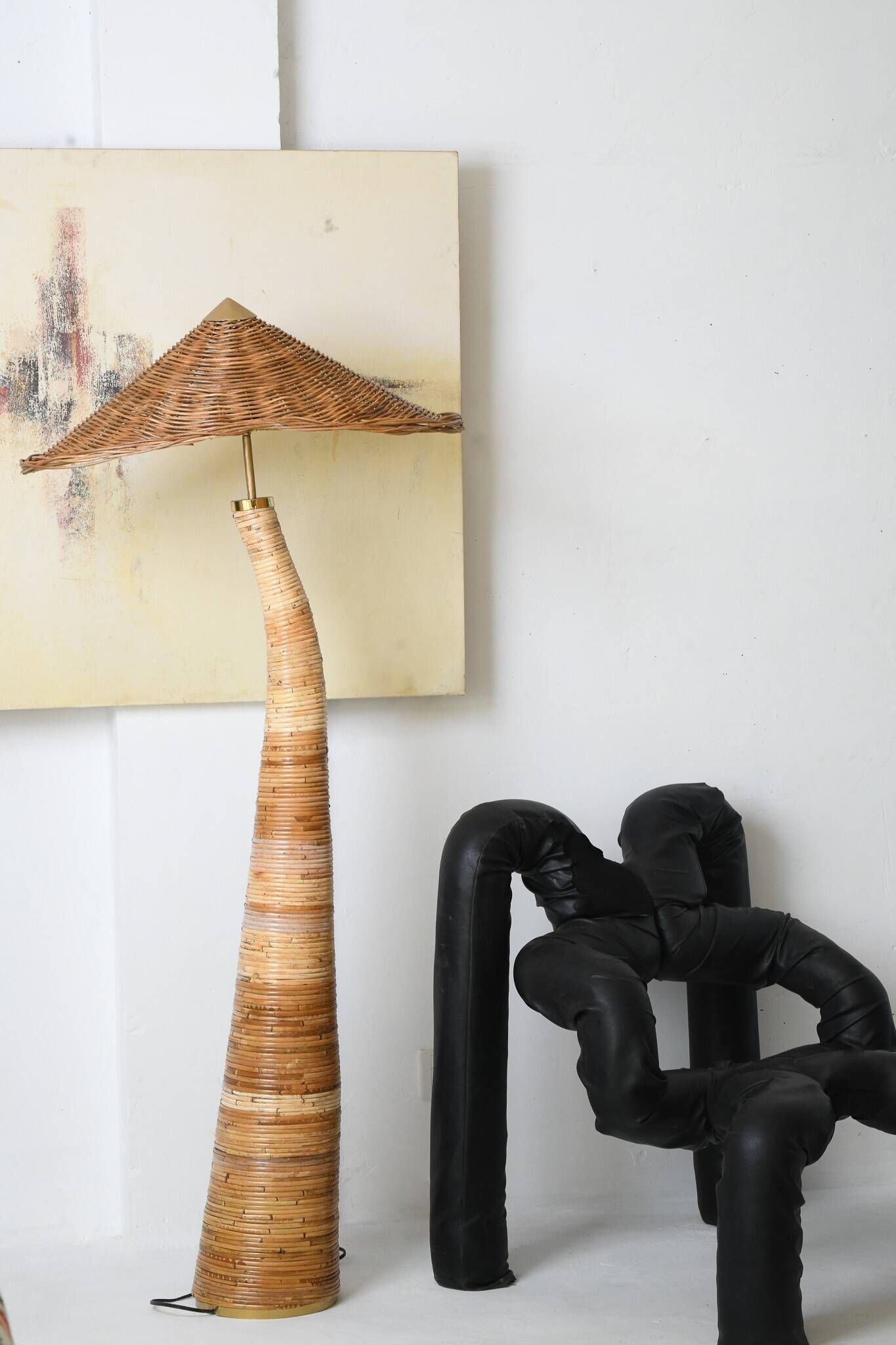 Shroom 002 Rattan Floor Lamp