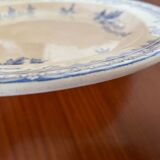 Plat de service faïence bleue anglaise Staffordshire, XIXème