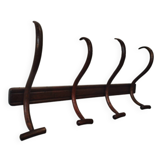 Japy Frères curved wood bistro coat rack