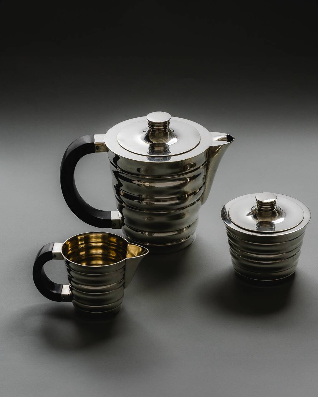 Accolade tea and coffee set, gio ponti for christofle, 1930s