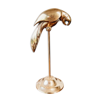 Vintage brass parrot