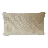Beige ecru wool cushion