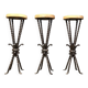 Vintage french wrought iron bar stools, 1960s - set of 3