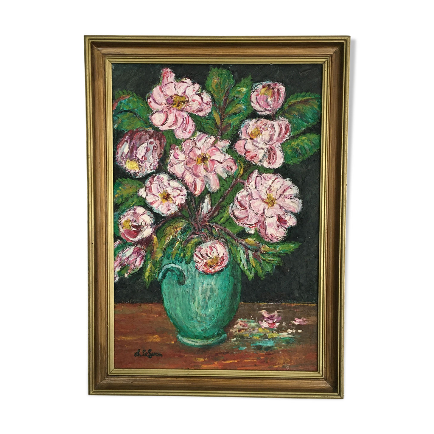 Painting bouquet of peonies