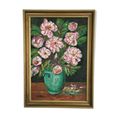 Painting bouquet of peonies