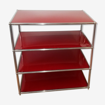 Etagère modulable rouge rubis USM HALLER