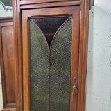 Meuble d'appoint ancien vitrail