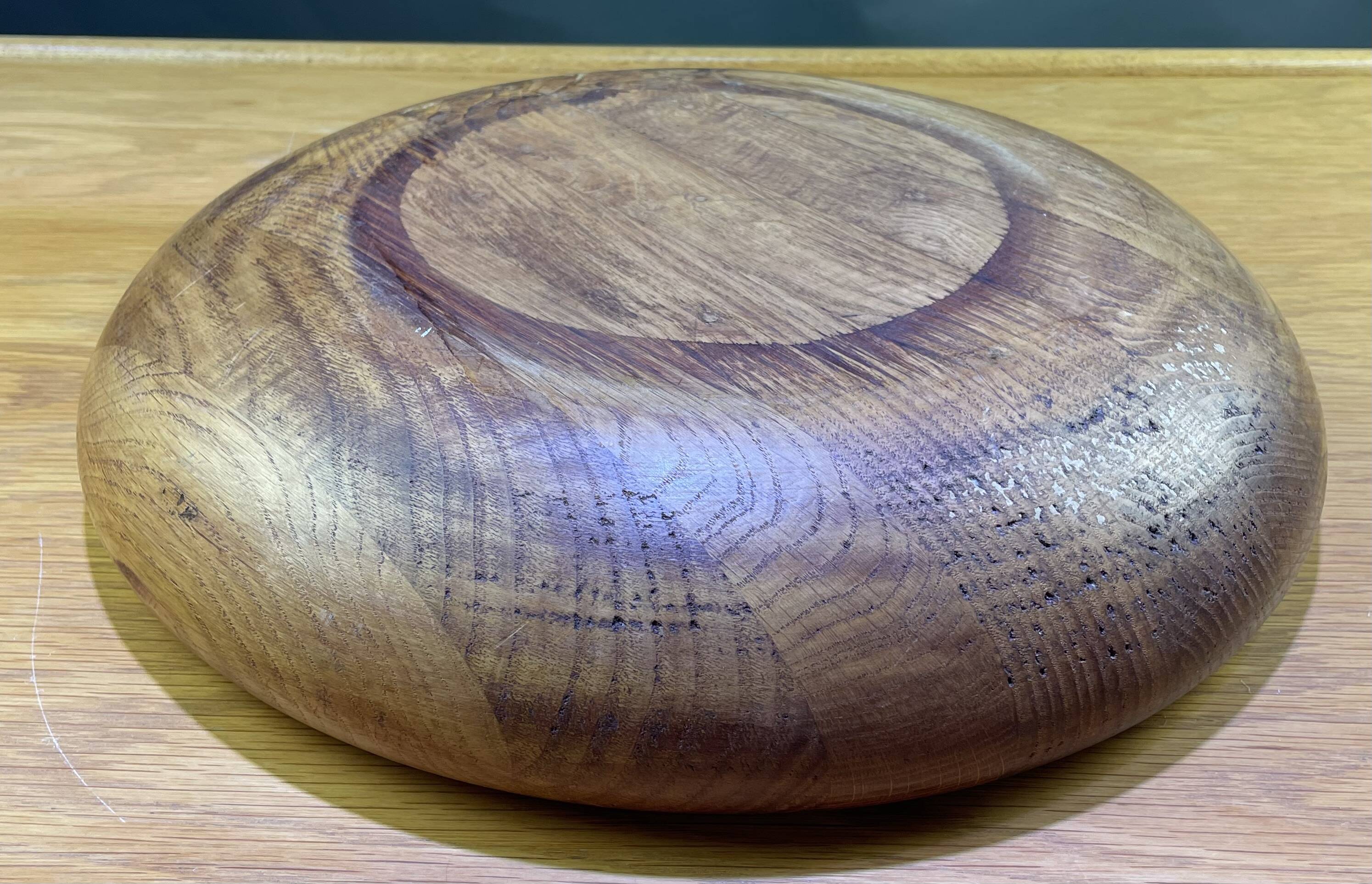 Vintage round wooden platter
