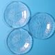 Set of 3 Vintage Kosta Boda Glass Dessert Plates / Scandinavian Leaf Design