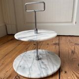 Old service tray 2 floors marble