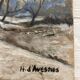 Oil on vintage landscape panel