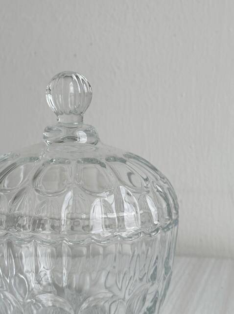 Antique glass candy box