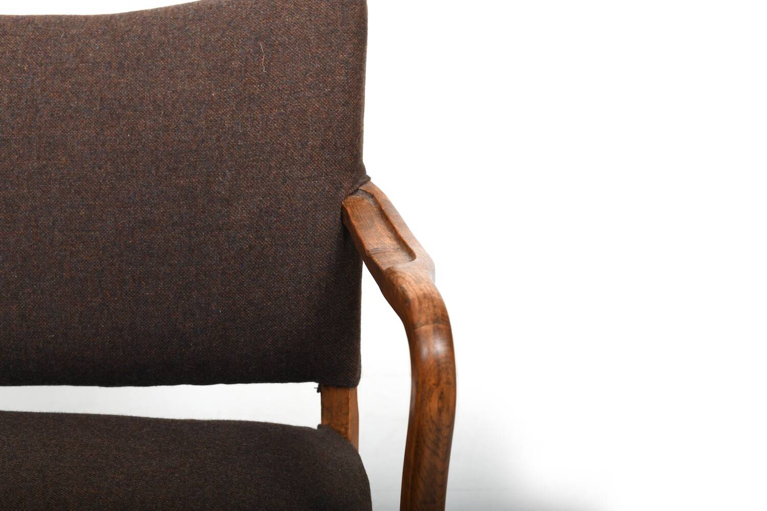 Solid Oak Sofa by Slagelse Møbelvaaek Denmark 1930s