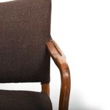 Solid Oak Sofa by Slagelse Møbelvaaek Denmark 1930s