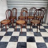 Set of 7 Thonet bistro chairs