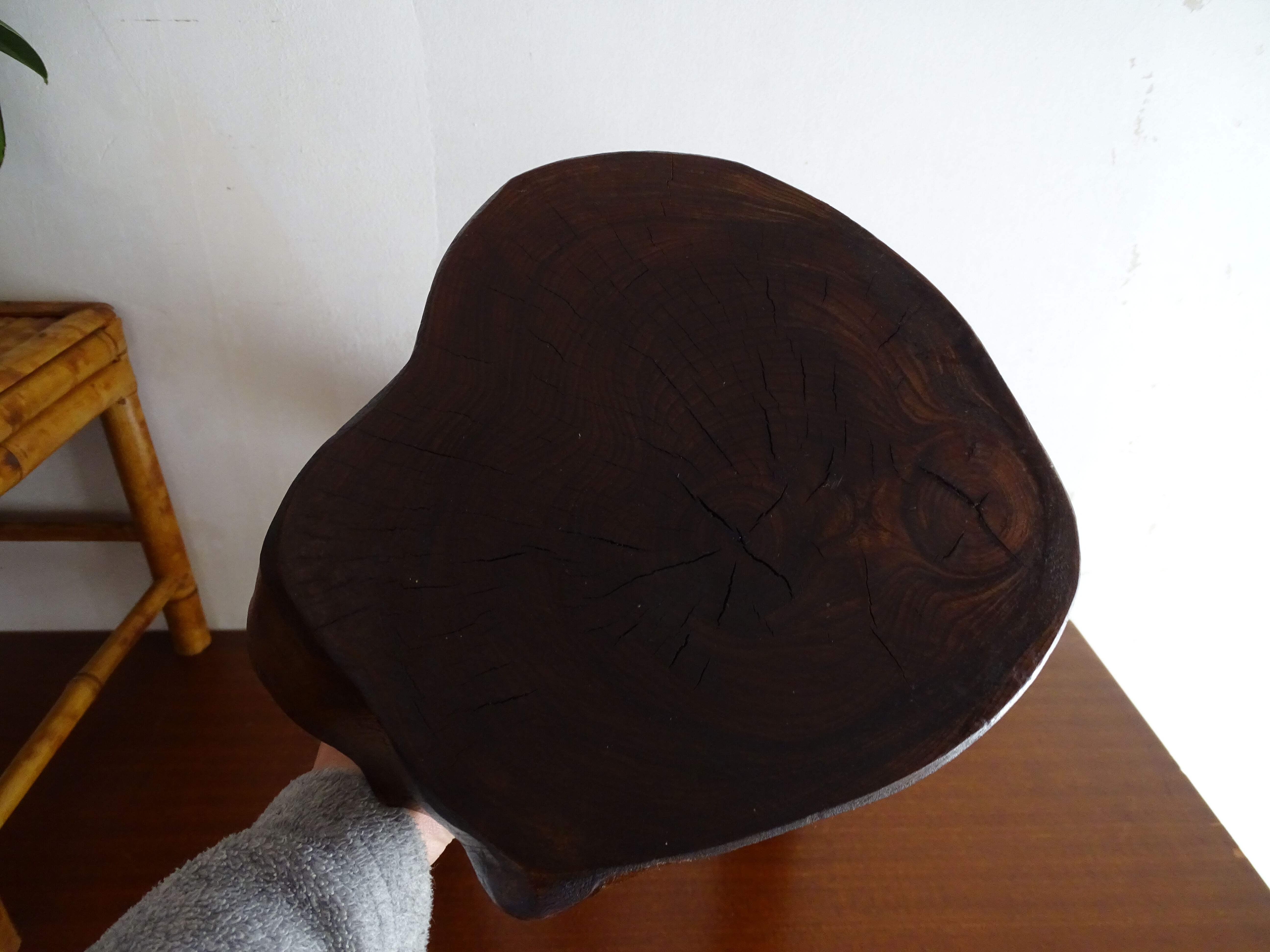 Stool foot tripod wood