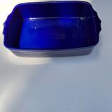 Indigo blue ceramic dish