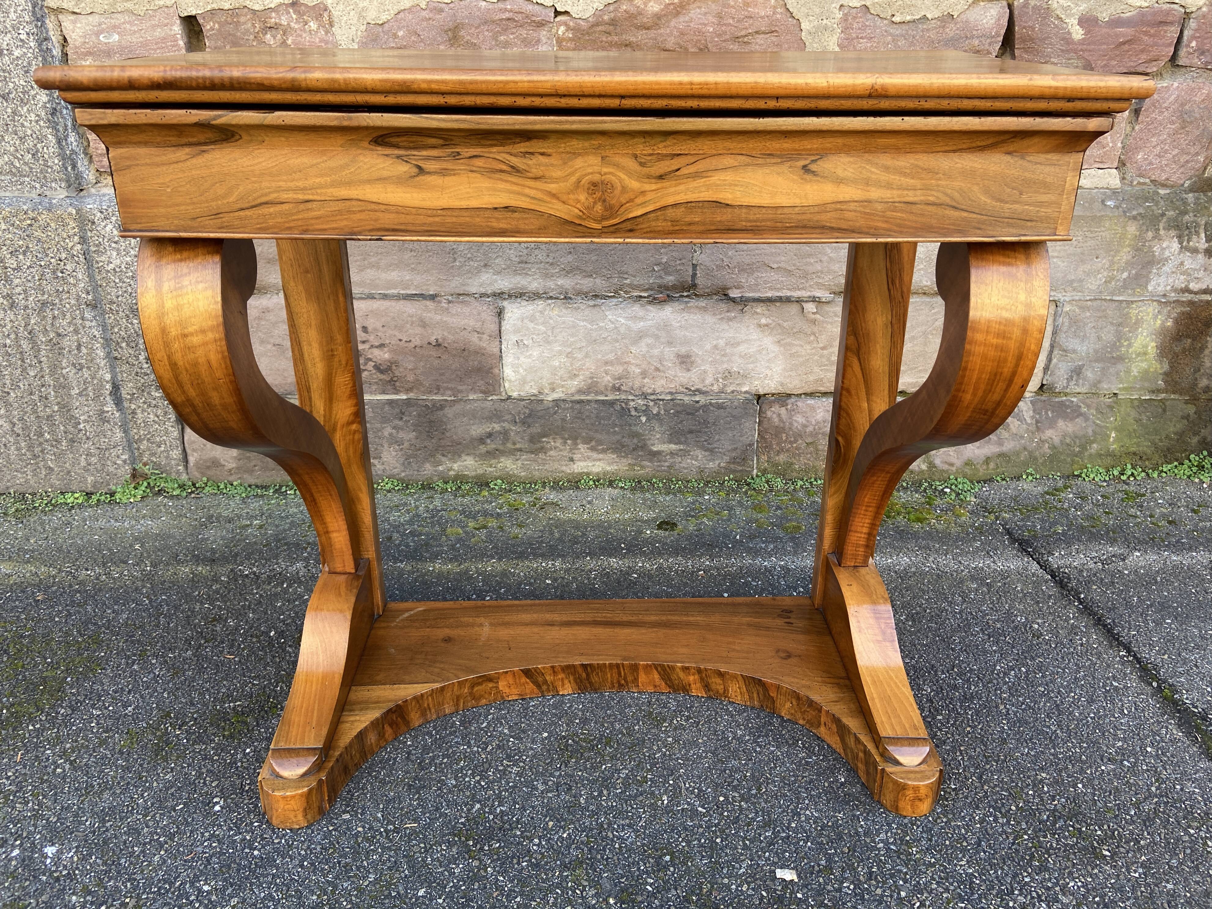 Louis Philippe Biedermeier console circa 1850 walnut