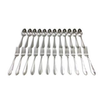 24 cutlery in silver metal