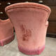 Pair of small powder pink toad armchairs