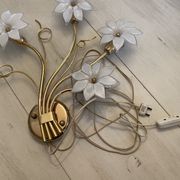 Glass and gold metal wall light