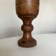 Pot cover 19th neo classic solid wood turned H24cm