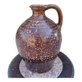 Cruche en terre cuite vernissée XIX ème