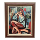 Original Swedish Oil on Canvas - "Portrait of a Young Woman" by M. Costa - Signed - Vintage and Framed - 82.5 × 67.3 cm