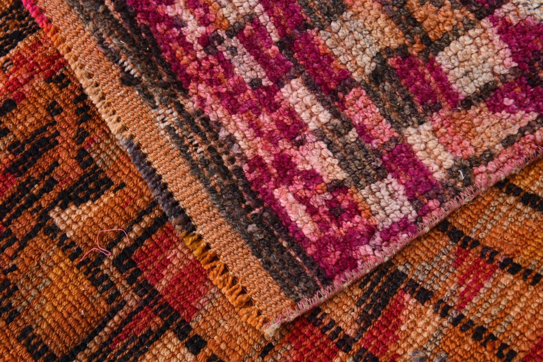 3x12 Red & Orange Classic Vintage Runner Rug, 90x380Cm