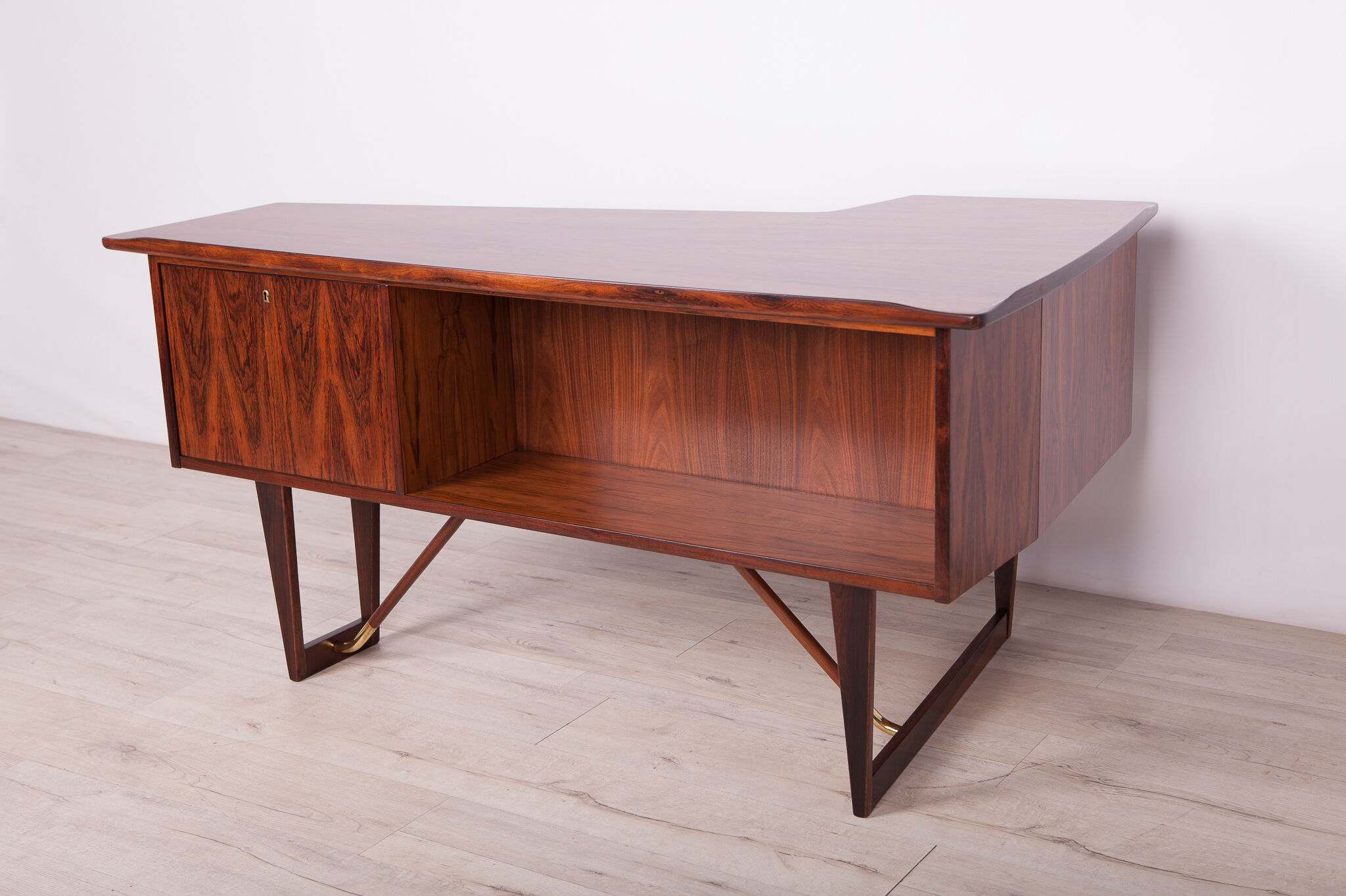 Mid Century Boomerang Rosewood Desk by Peter Løvig Nielsen, 1970s