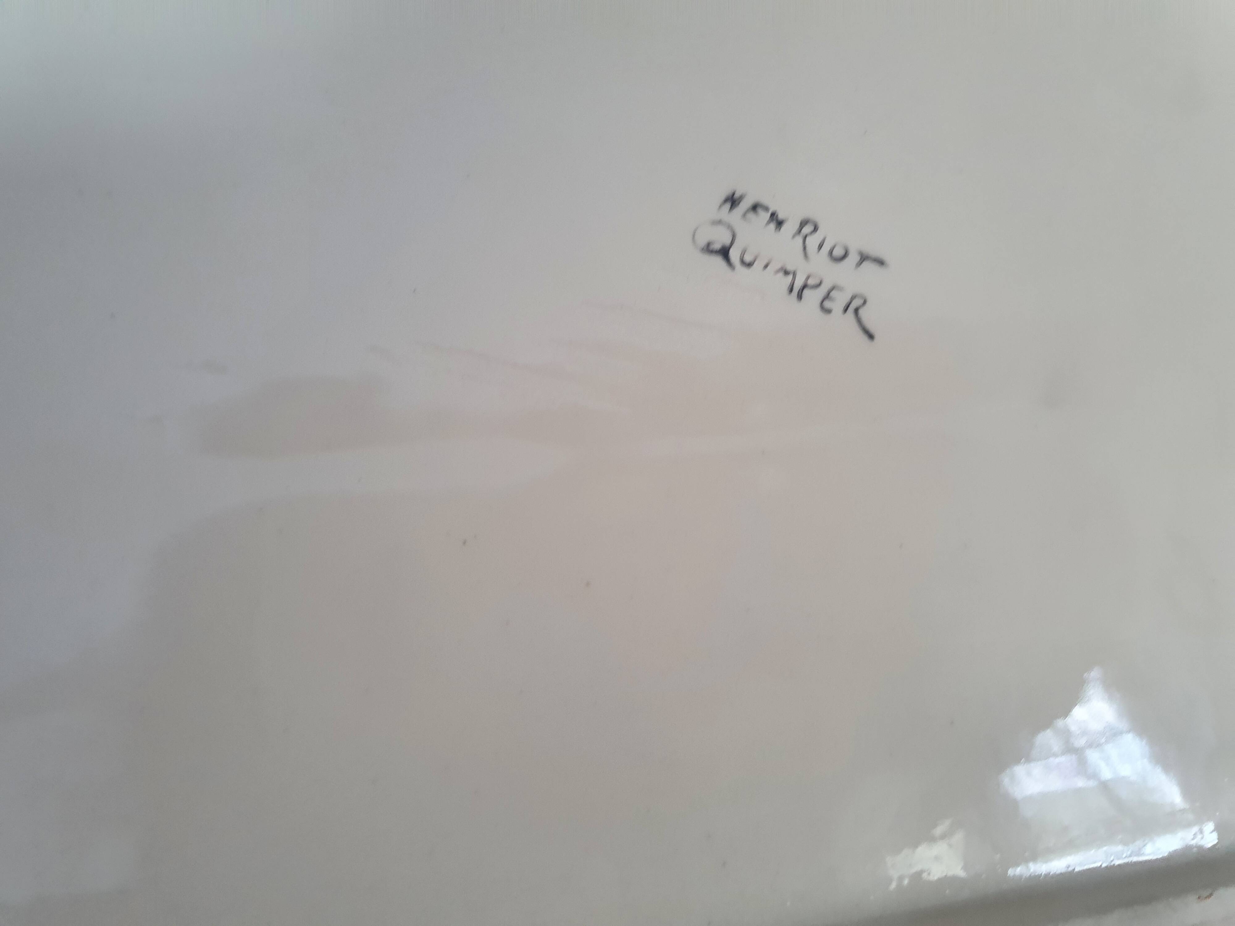 Serving dish signed henriot quimper
