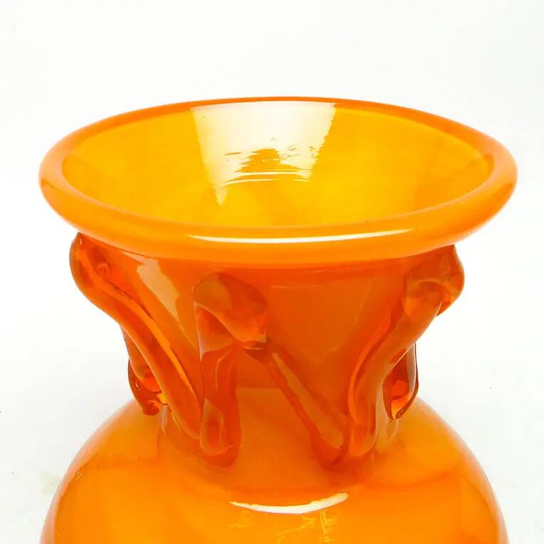 Vase, moderne du milieu du siècle, en verre, conçu par J. Słuczan-Orkusz, Pologne, années 1970