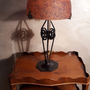 Art Deco lamp glass paste, Muller Freres Luneville