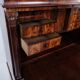 Secretary - Hand polished mahogany - Flame structure - 4 drawers - Year 1840s