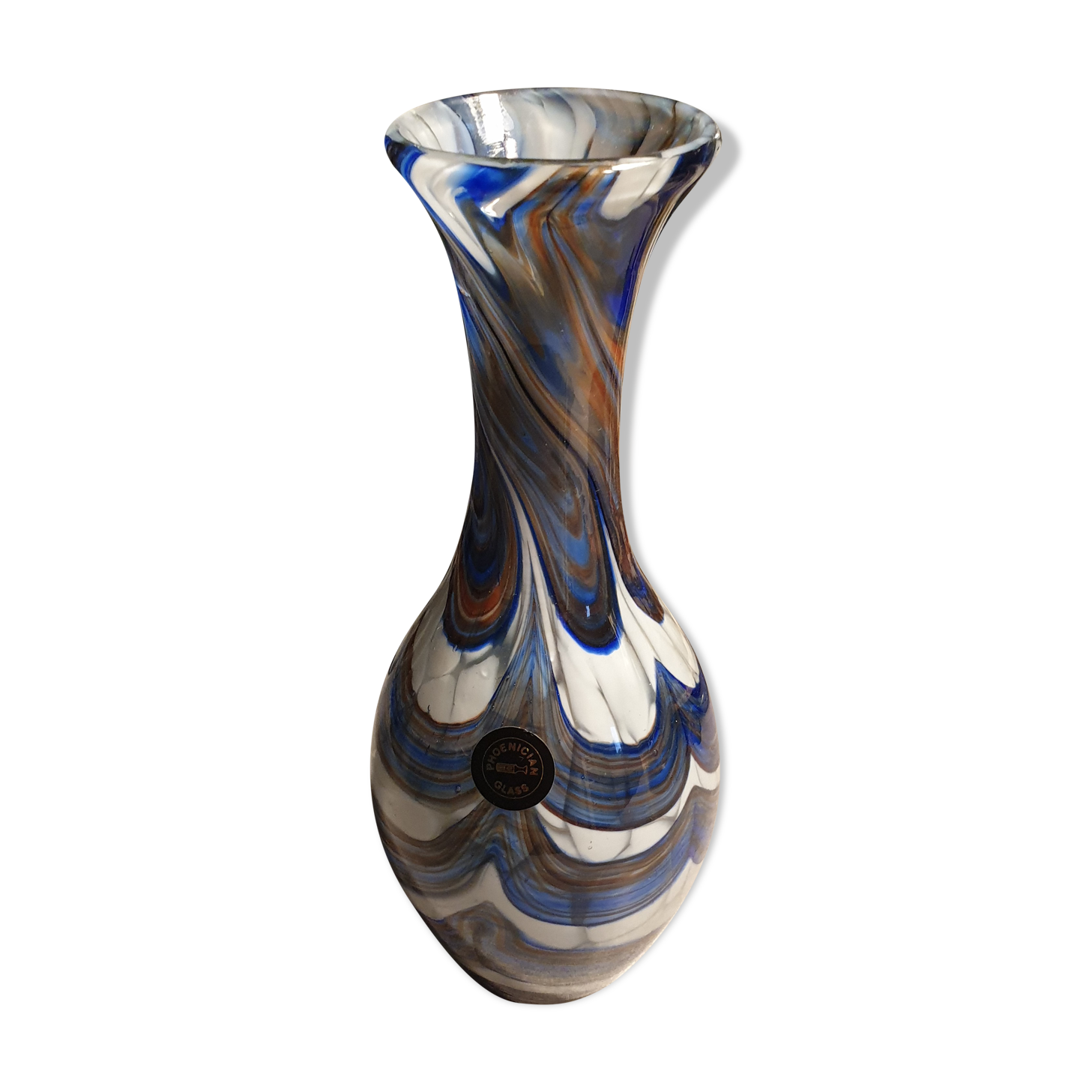 Vase blown to the cane