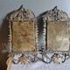 Pair of mirror sconces/candle holders in 19th-century bronze.