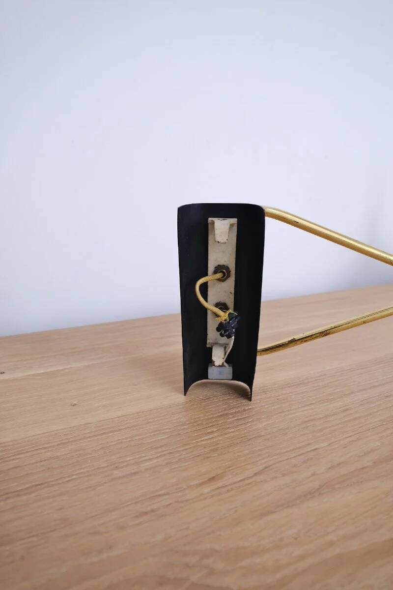 Articulated brass wall light, 1950