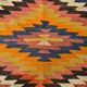 5x6 Turkish Hand Woven Multicolor Kilim Carpet Rug, 160x190 Cm