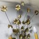 Pair of double flower bouquet sconces in brass 1960