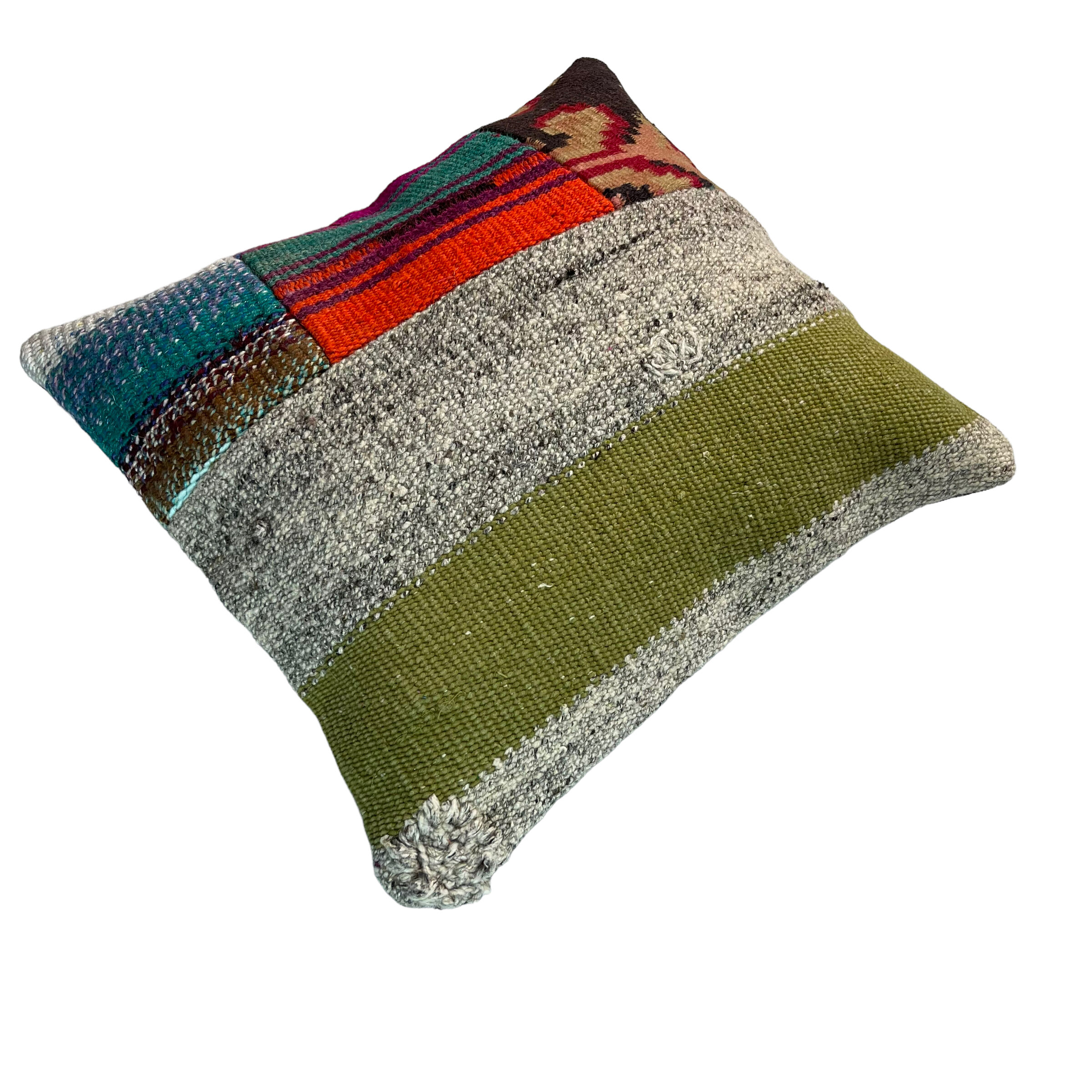 Vintage turkish kilim cushion cover, 40 x 40 cm