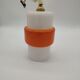 Vintage suspension lamp in white and orange opaline