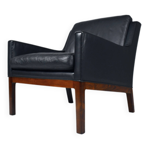 fauteuil cuir et - palissandre